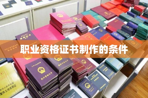 武穴职业资格证书制作的条件