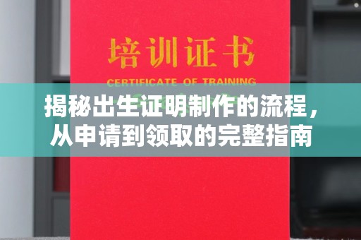 武穴揭秘出生证明制作的流程，从申请到领取的完整指南